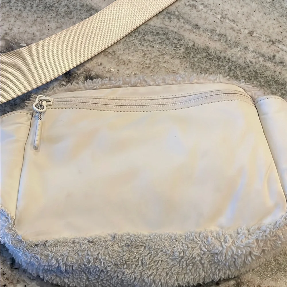 Lululemon Cream Sherpa Crossbody Bag